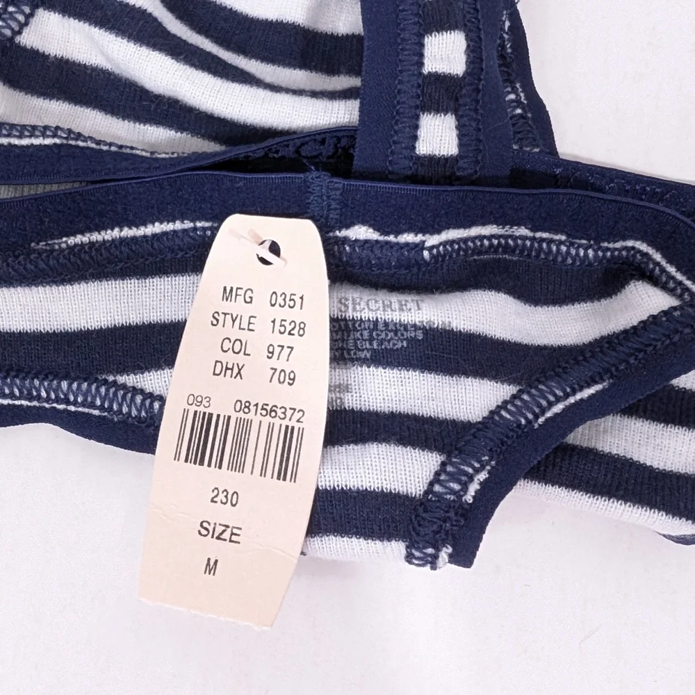 Victoria's Secret Vintage Low Rise Thong Medium NEW Women Signature Cotton Panty